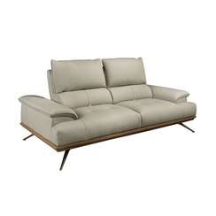 2-местный диван из серо-коричневой кожи, модель 6248