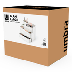 Органайзер-косметичка glam, 27х25 см, белый/серый