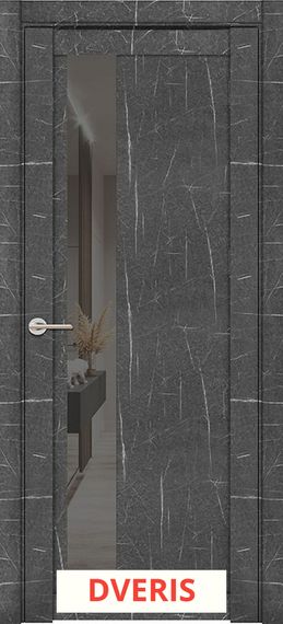 Межкомнатная дверь UniLine Loft 30004/1 ПО (Торос Графит/Серое зеркало)