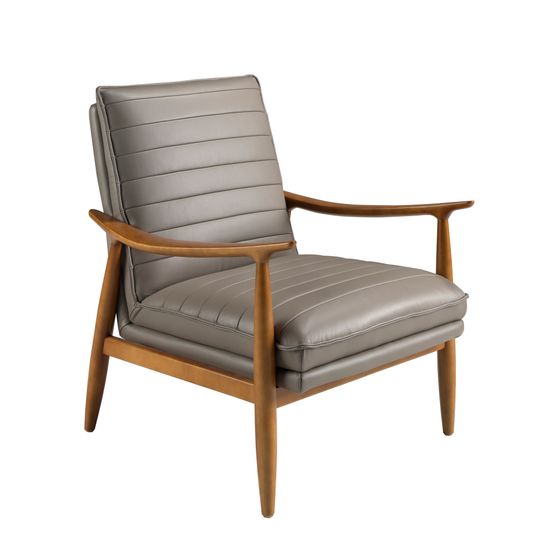 Кресло 5130/KFA1100-T541029 из серой кожи Испания