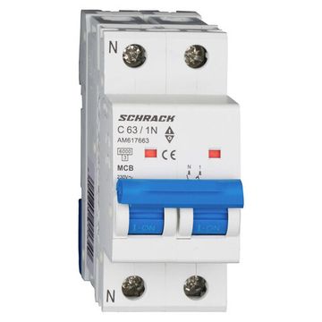 Автоматический выключатель Schrack Technik 1P+N C 63A 6kA Amparo AM617663--