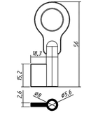 Заготовка сувальдного ключа 10509 ЭТНА ETN1D