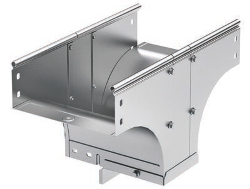 Ответвитель-переходник TDSR T-обр. вертикальный 150/100 в комплекте с крепежными элементами и соединительными пластинами, необходимы