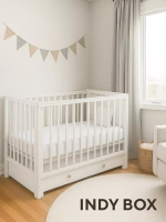 Кровать детская 120*60 RANT "INDY BOX" (арт.780) универ маят/ящ Cloud White