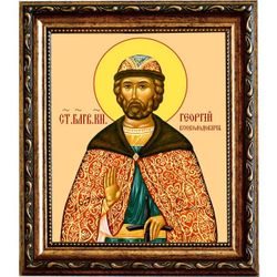 Юрий  (Георгий) Всеволодович, Владимирский благоверный князь. Икона на холсте.