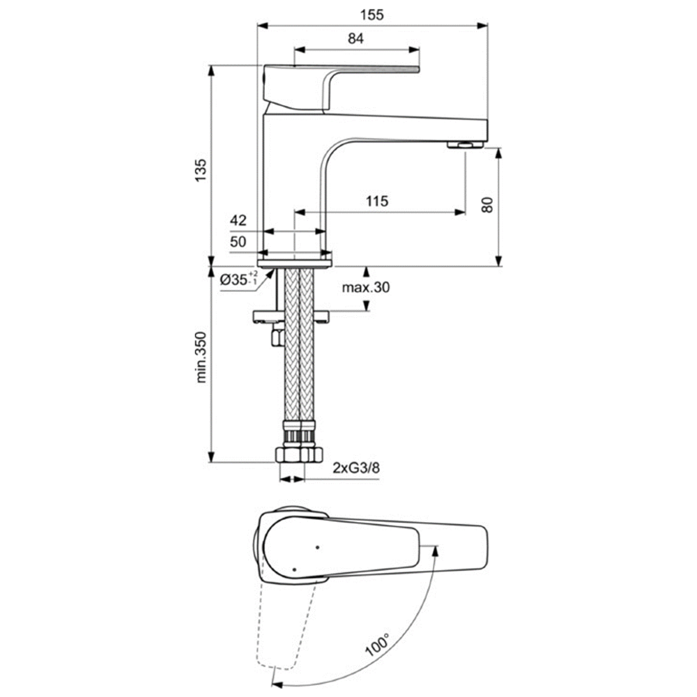 Смеситель Ideal Standard BC683AA для раковины