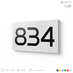 Номер на дверь 834, табличка на дверь для офиса, квартиры, кабинета, аудитории, склада, белая 120х70 мм, Айдентика Технолоджи