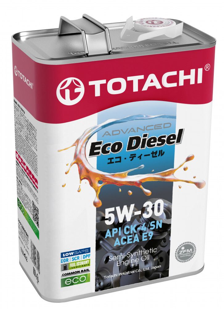 Масло моторное полусинтетическое TOTACHI Eco Diesel CK-4/СJ-4/SN 5W-30 6 л