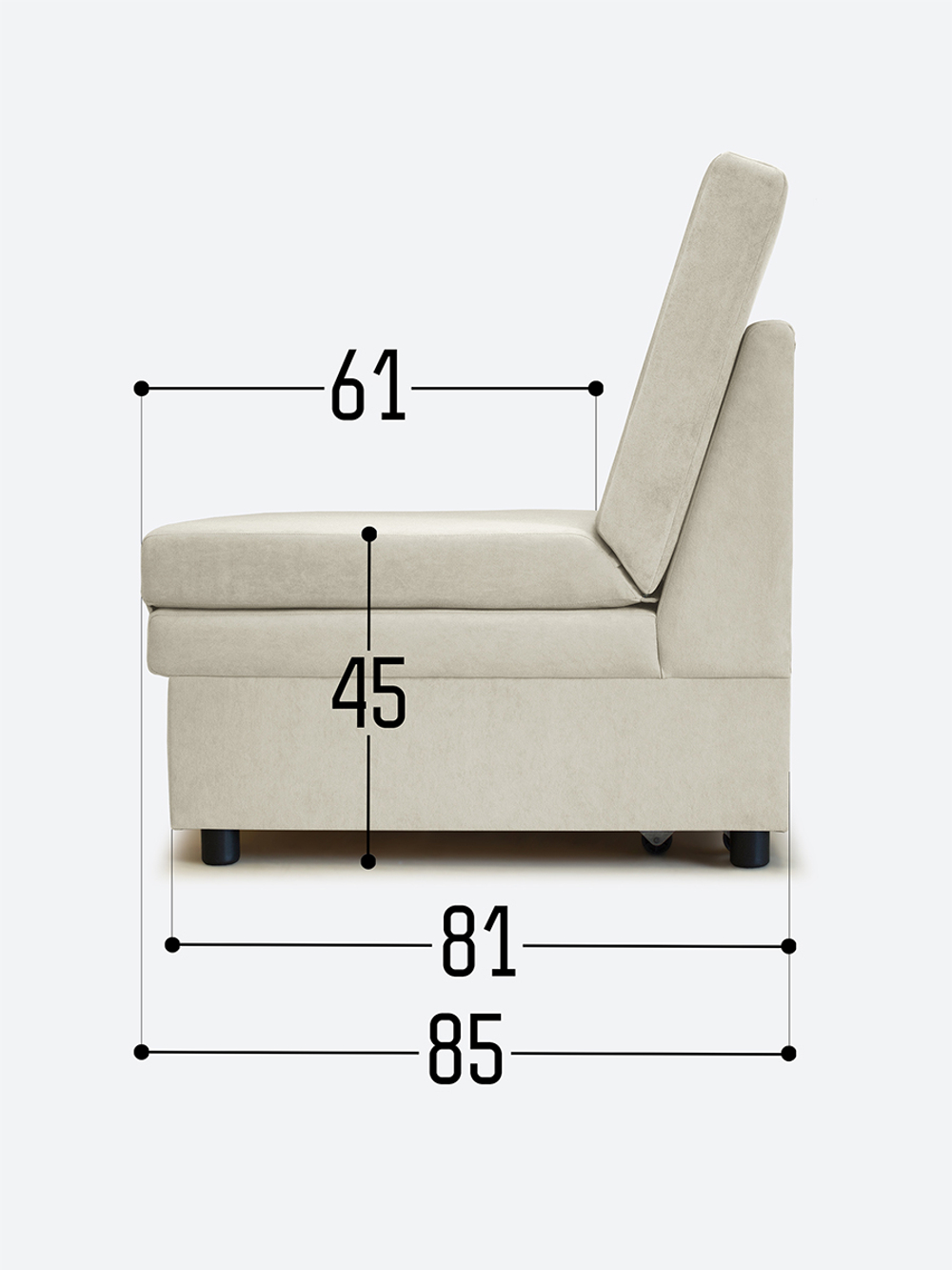 Кресло-кровать "Экономик" 80 см