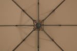 "Фабриано" зонт двухкупольный 3x3м на алюминиевой опоре, тент бежевый