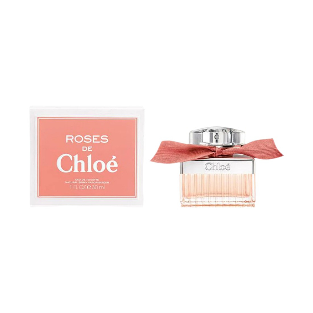 Туалетная вода CHLOE Roses De Chloe edT 30 мл для женщин — изящный флакон с розовым бантом и нежным розовым ароматом, аналог люксовой парфюмерии.