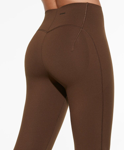 OYSHO Компрессионные брюки клеш Flare Compressive Raise Up, коричневый