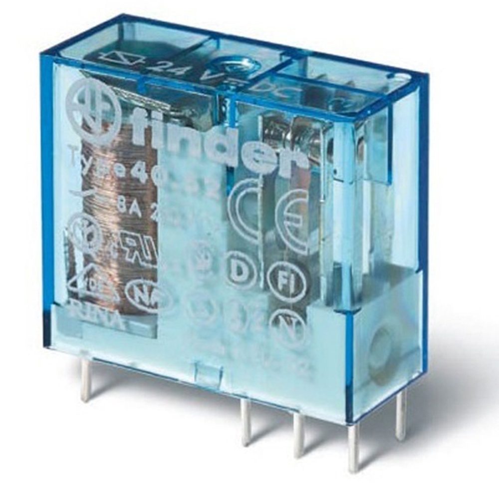 Миниатюрное реле 2CO 8A AgNi 24В DC Finder 405290240000