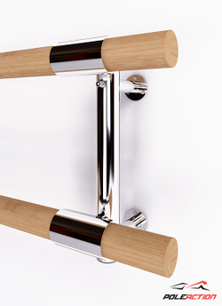 Модель №22 - кронштейн балетного станка двухуровневого "Элегант"(нержавеющая сталь)