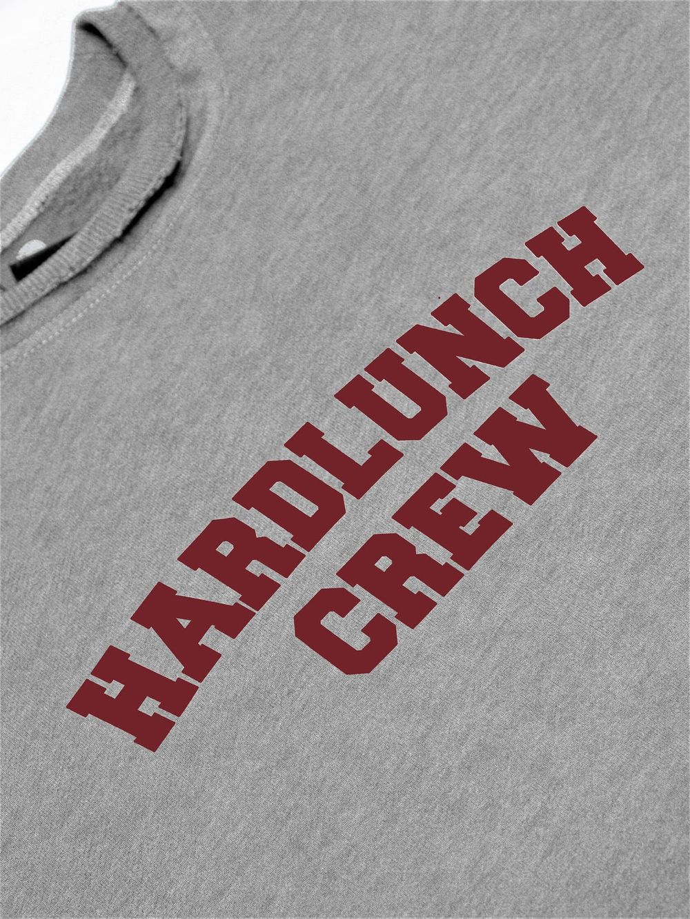 Толстовка Hardlunch Crew с коротким рукавом меланж серая