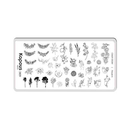 4 Kapous Professional Nails Пластина для стемпинга, Flower 6 ,