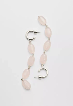 STRADIVARIUS Овальные длинные серьги, розовый