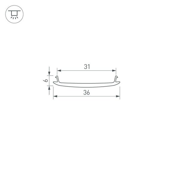 Рассеиватель Arlight Stretch-S-35-Ceil-Center-100M 045380