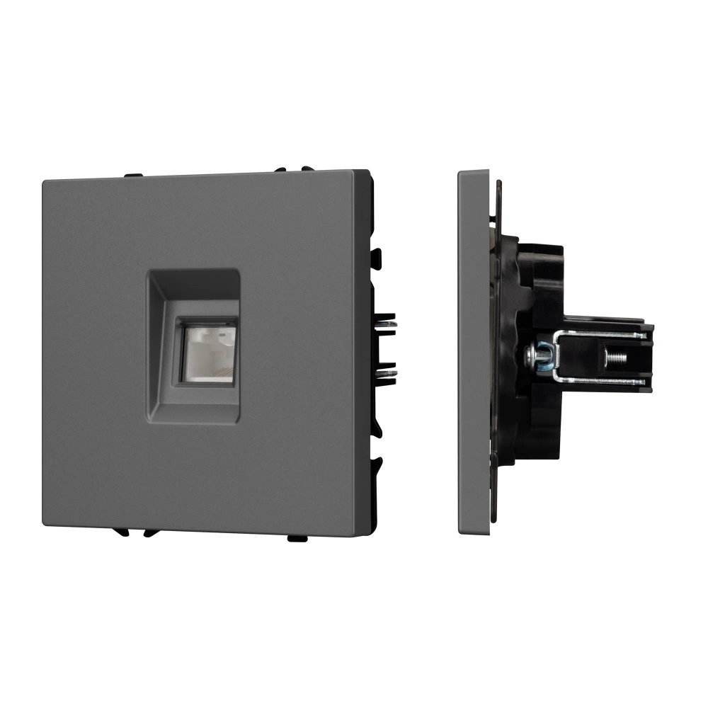 Механизм компьютерной розетки SCT-NOBE-MPC1-SFPL-GR (RJ-45, CAT6) (Arlight, -) 054307