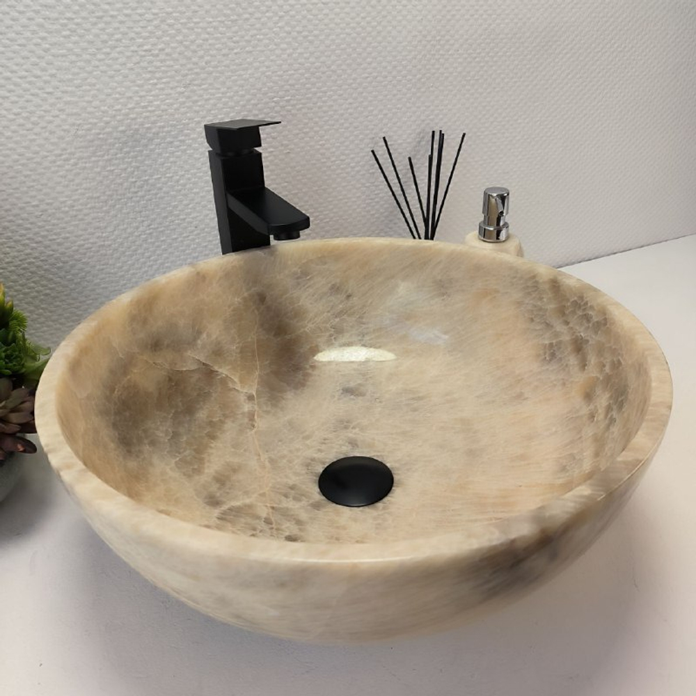 Раковина из оникса Bowl Grey TinLip BO-63048 45*45*17 42