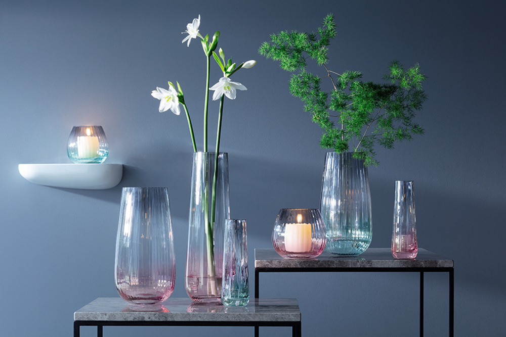 Ваза 20см Dusk розовая-серая LSA International