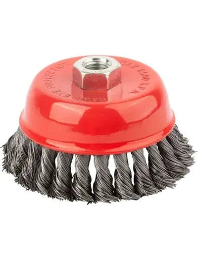 Набор щеток металлических для УШМ 100мм жёсткая+мягкая 2шт