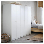 Гардероб 3-дверный - IKEA KLEPPSTAD/КЛЕППСТАД ИКЕА, 117x176 см, белый