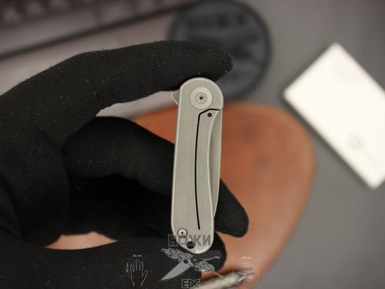 Складной нож Civivi Mini Elementum C18062Q1 c клинком из стали Sandvik™ 14C28N, рукоять латунь