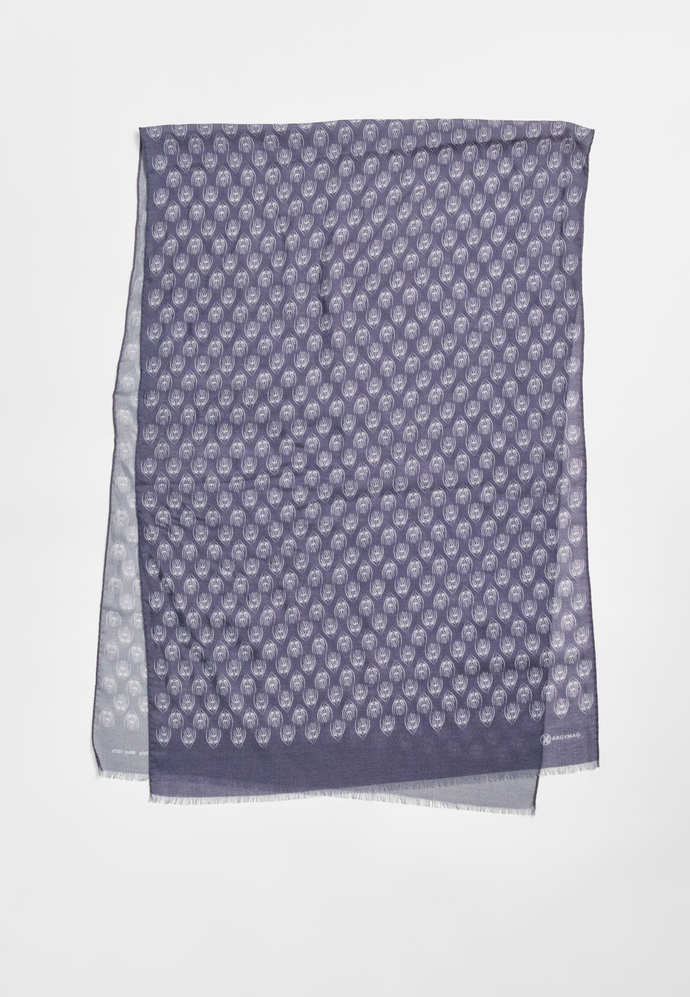 Шерстяной палантин Qarlygash & Qyzgaldaq BLUE 68х180