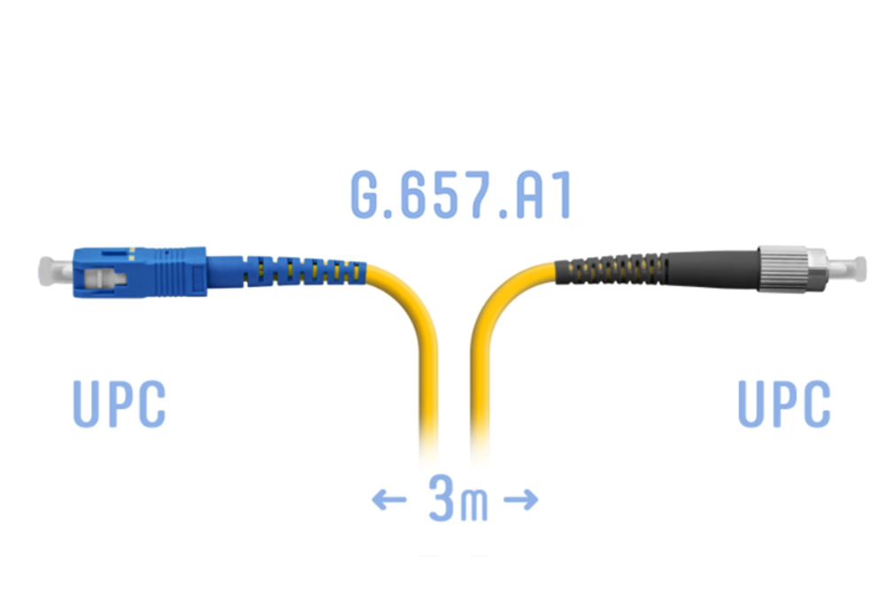 Патчкорд оптический FC/UPC-SC/UPC SM G.657.A1 3 метра