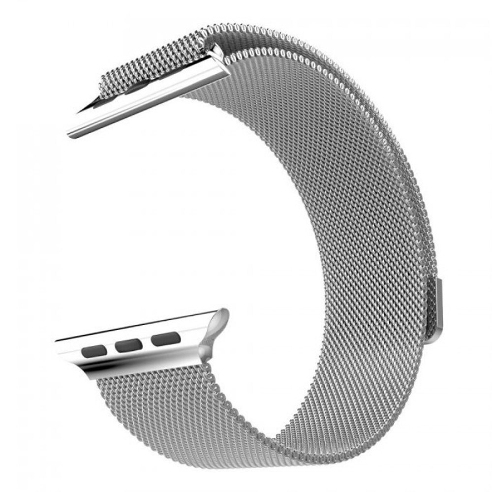 Ремешок для Apple Watch 42/44/45/49мм Миланская петля (серебро)