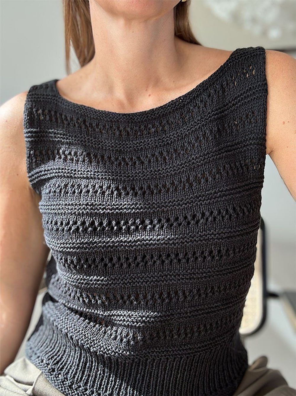 Топ спицами "Lacey Loop"