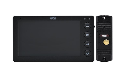 Комплект домофона ЛКД-Д6 (черный) вызывная панель ЛКД-ДПВ-1080-95/3 + видеодомофон ЛКД-ДМ-1080-7/1