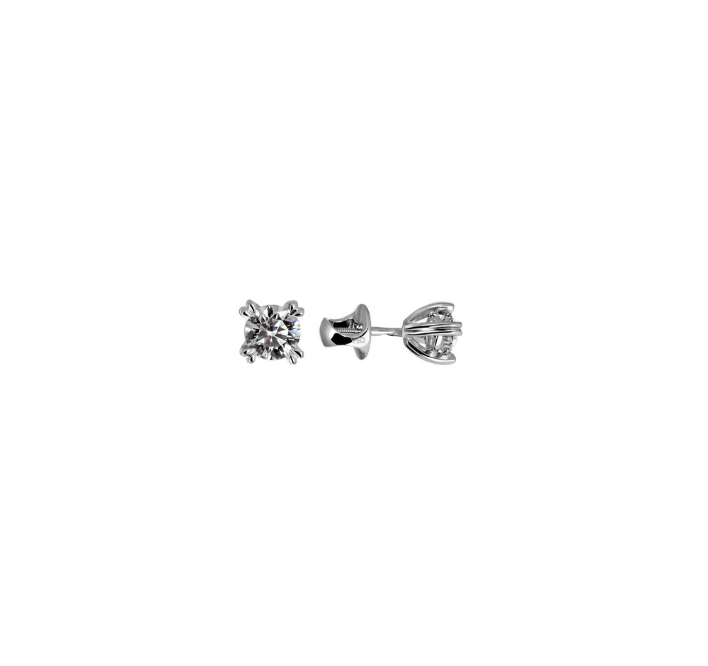 Серьги с кристаллом Swarovski из белого золота 585 пробы JA-S-1С128812