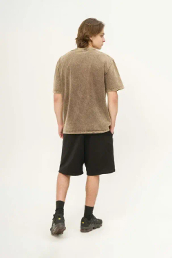 Футболка КУЛЬТУРА oversize "Premium", garment dyed коричневый