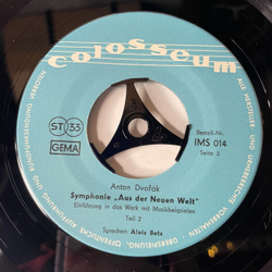 Винтажная виниловая пластинка LP Anton Dvorak А. Дворжак, Симфония № 9, плюс 7 дюймовка (Германия 1969)