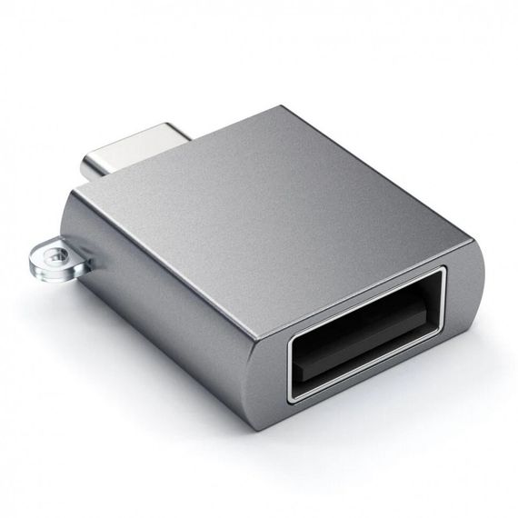 Адаптер Satechi Aluminum USB-C - USB-A 3.0 (ST-TCUAM) Space Gray