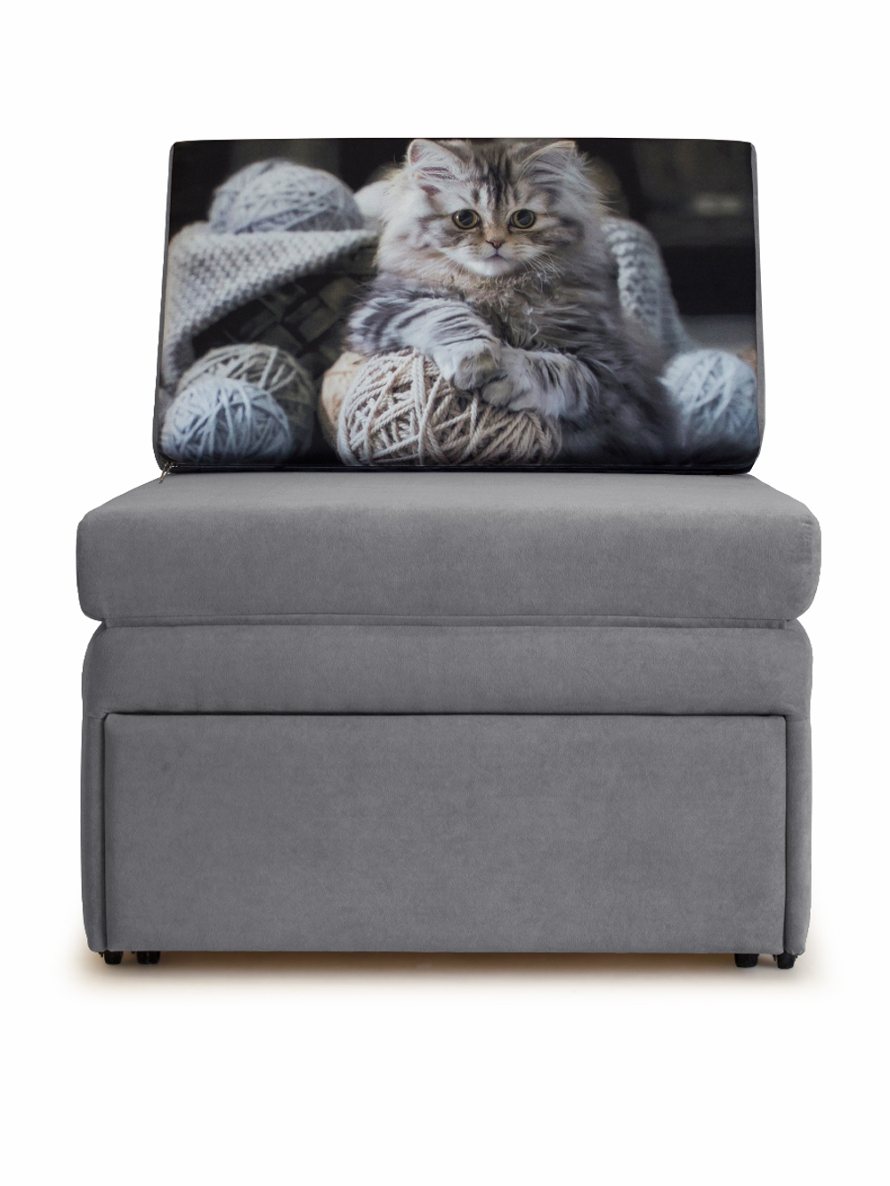 Кресло-кровать "Миник" 70 см, купон Котенок в клубках