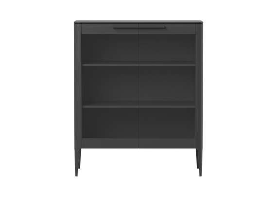 Витрина Type oak стеклянная высота 120 см (черный)