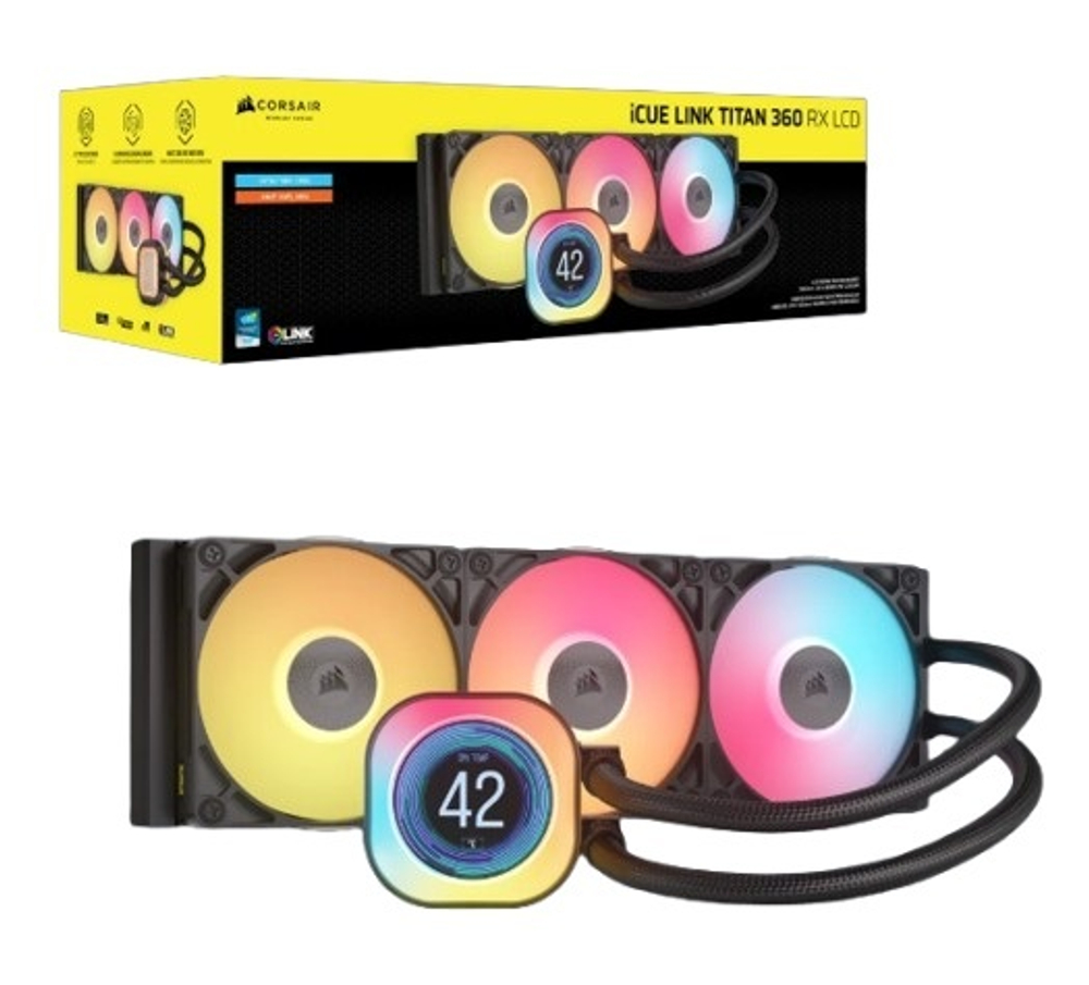 Система охлаждения жидкостная Corsair iCUE LINK TITAN 360 RX LCD