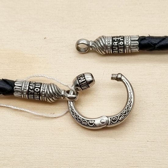 190014 Кожаный шнурок с переходником