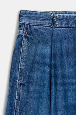 ZARA ДЖИНСЫ Z1975 СВОБОДНОГО КРОЯ С ВЫСОКОЙ ПОСАДКОЙ И КРЮЧКАМИ, ВЫЦВЕТШИЙ СИНИЙ