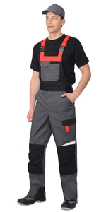 Полукомбинезон "Мега" темно-серый с красным и черным