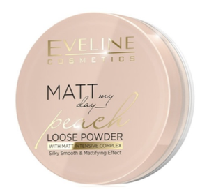 EVELINE.ТРАНСПАРЕНТНАЯ МАТИРУЮЩАЯ ПУДРА–PEACH серии MATT MY DAY LOOSE POWDER, 6 гр