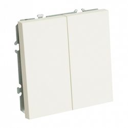 Выключатель двухклавишный без рамки Stekker Эмили 49866
