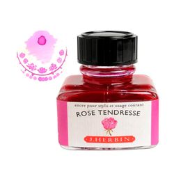 Чернила во флаконе Herbin 30 мл Rose tendresse нежно-розовые (13061T) 3