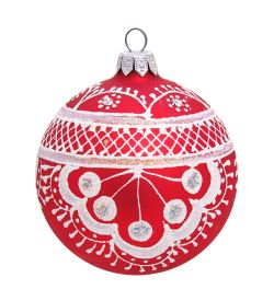 Элита НФШ-1281 Набор ел.украшений Шар 2шт «Кружевница» 85 мм