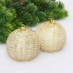 Новогодние шары VERSAILLES «Альтаир» 10 см (набор 2 шт), Золото