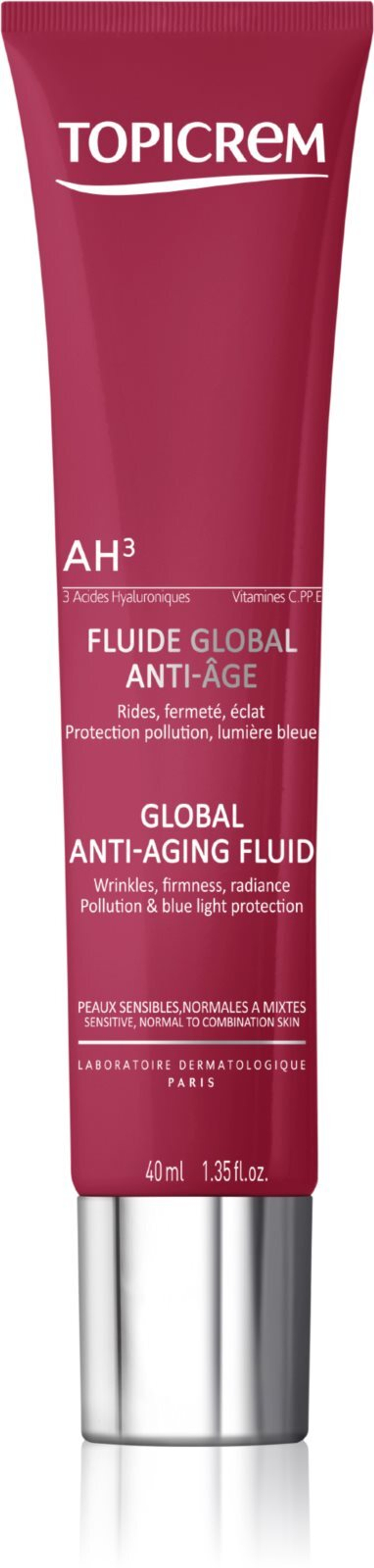 Topicrem AH3 Anti-Age - увлажняющий и укрепляющий флюид против морщин /   40  ml  / GTIN 3700281704020