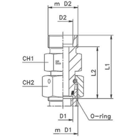 Соединение PNF DS25 М36х2 (корпус) не редукционное